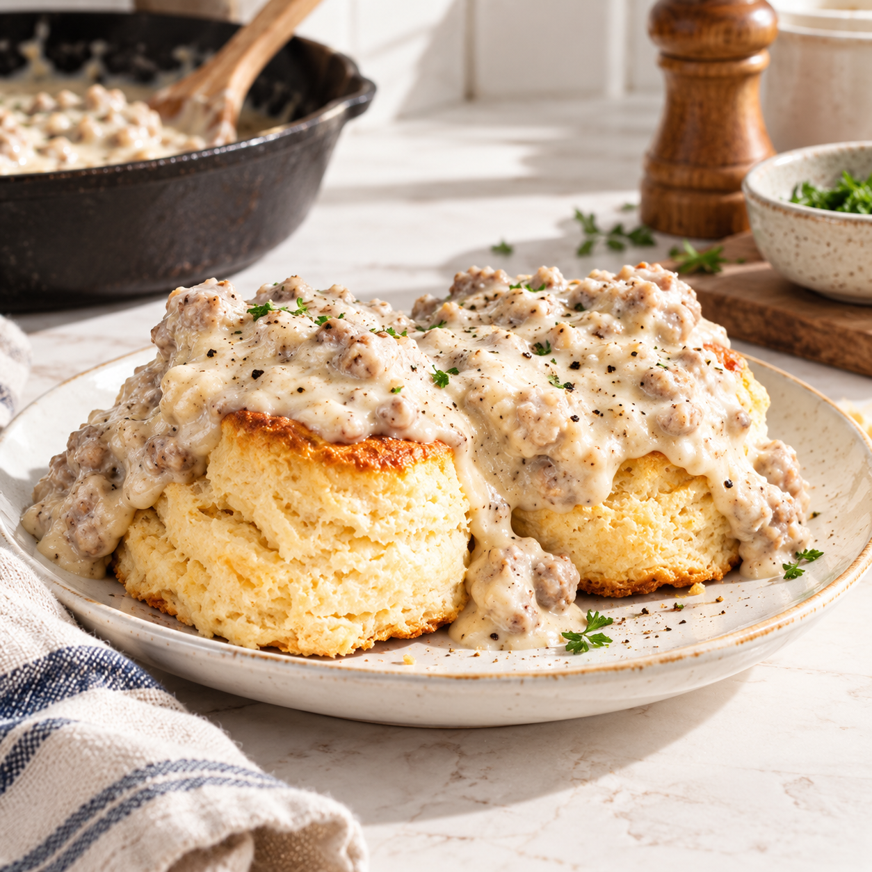 Southern Biscuits and Gravy